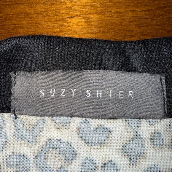 Suzy Shier leopard print double breasted tailored sweater cardigan blazer - Picture 10 of 10